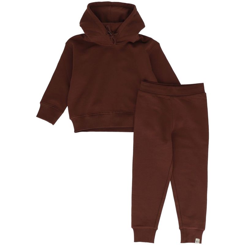 Gullkorn Breks joggedress-sett til barn, Brun