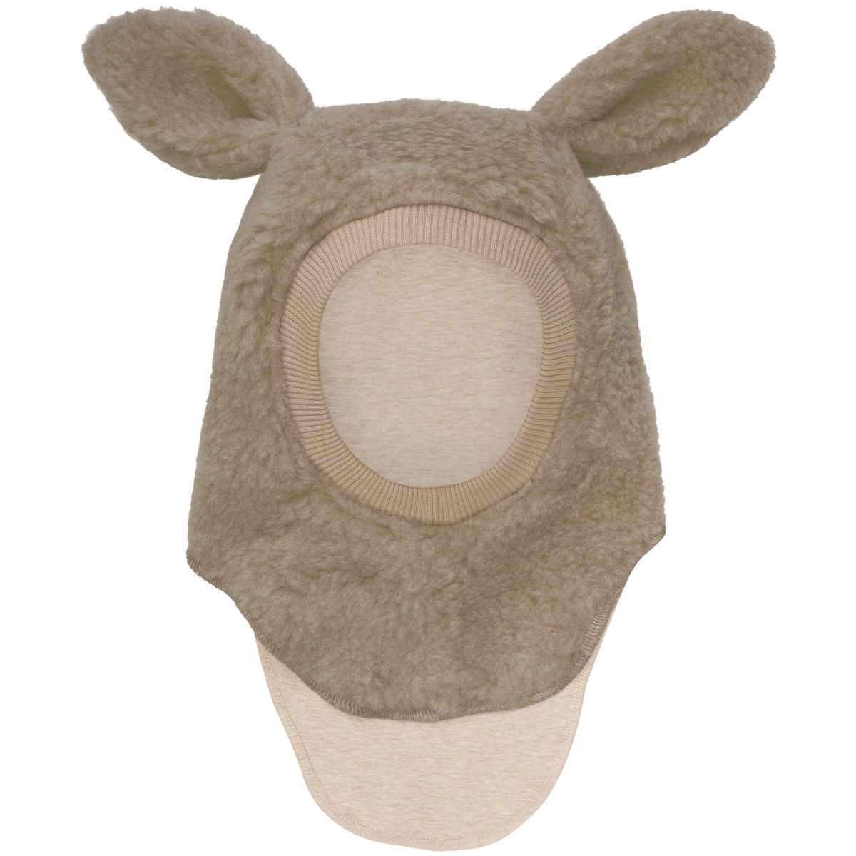 HUTTEliHUT Teddyull Balaclava Kanin, Camel Melange