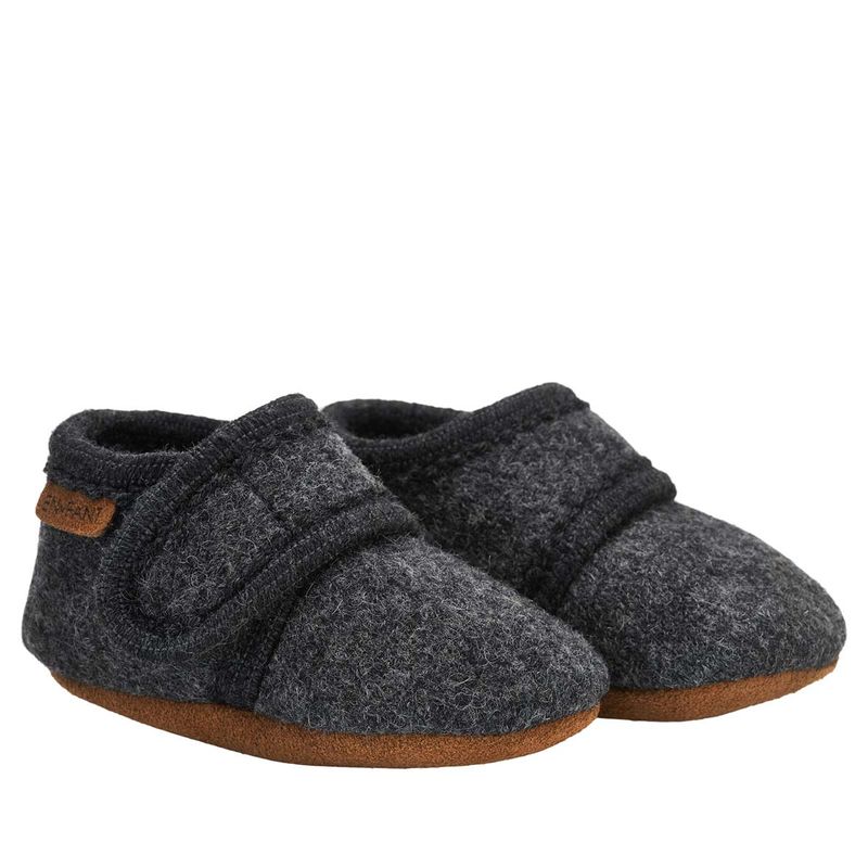 En Fant ulltøfler til barn og baby, Dark Grey Melange