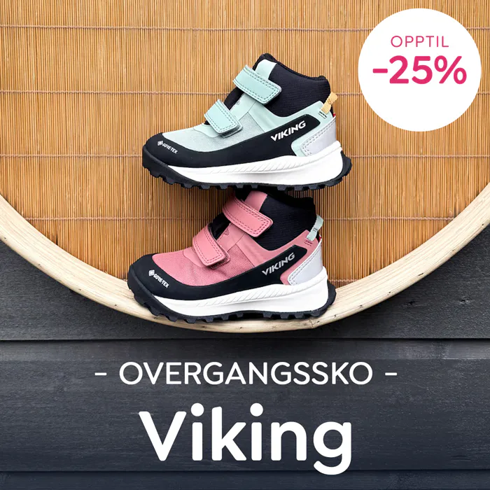 Viking overgangssko nyheter til barn 25% rabatt - vanntette og komfortable barnesko til barnehage og skole.