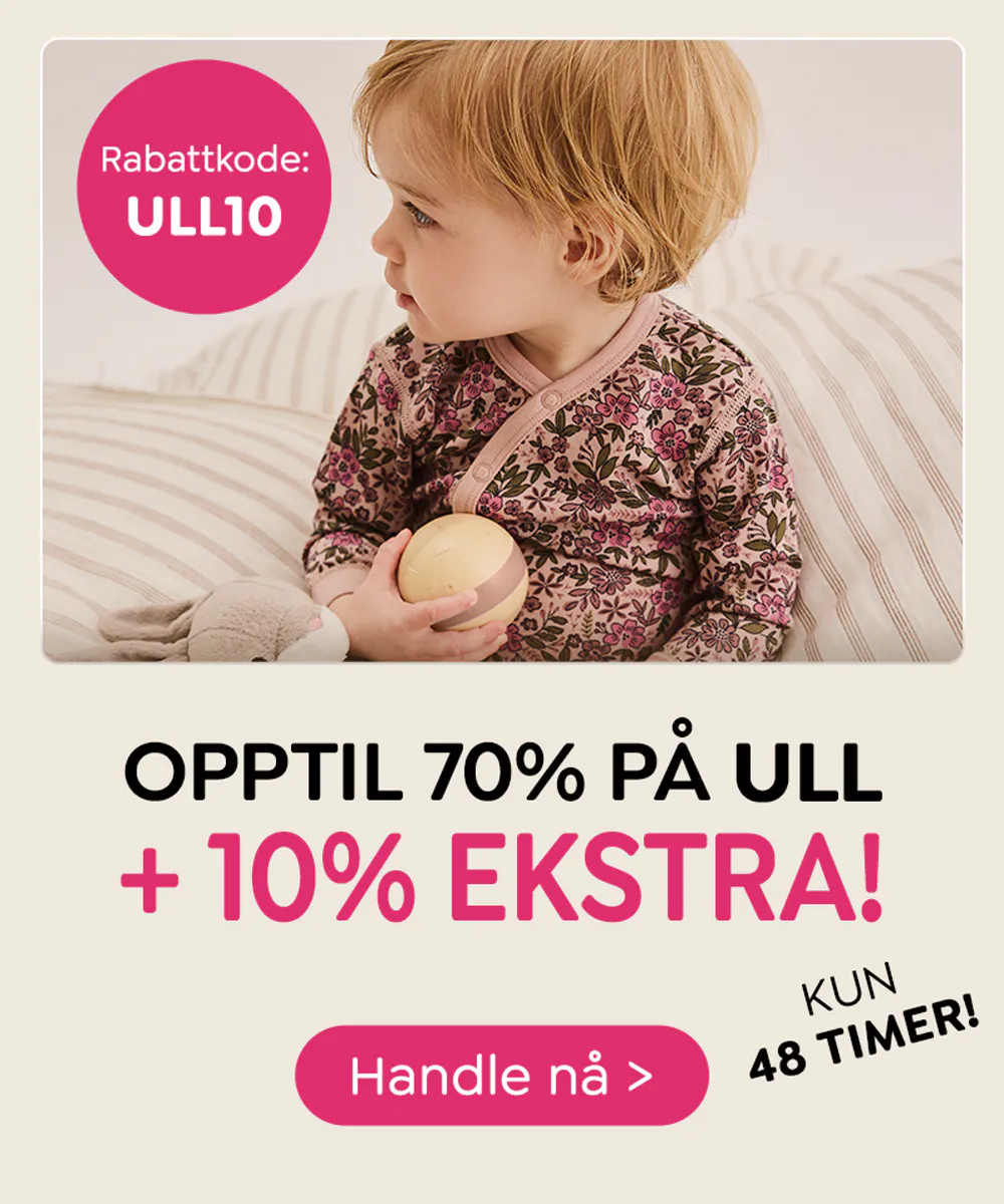 Ull tilbud til barn - Opptil 70% + 10% ekstra - Kode: ULL10