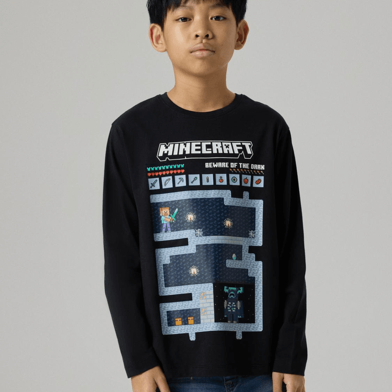 Name It Nkmar Minecraft genser til barn, Black