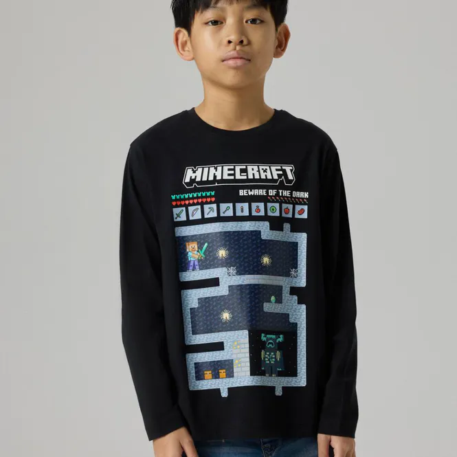 Hovedbilde Name It Nkmar Minecraft genser til barn, Black