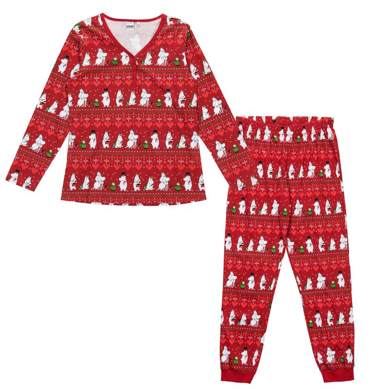 Martinex Vinterhjerte Mummi pyjamas til dame, Red