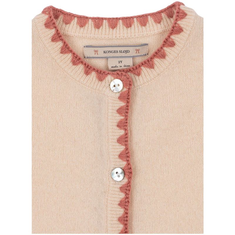 Konges Sløjd Collette cardigan i ull til barn, Rosey