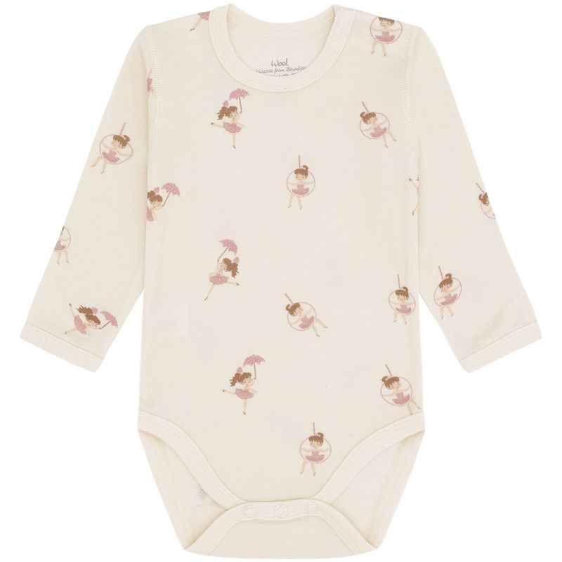 Hust and Claire Baloo Line Dancer ull/bambus body, Off White