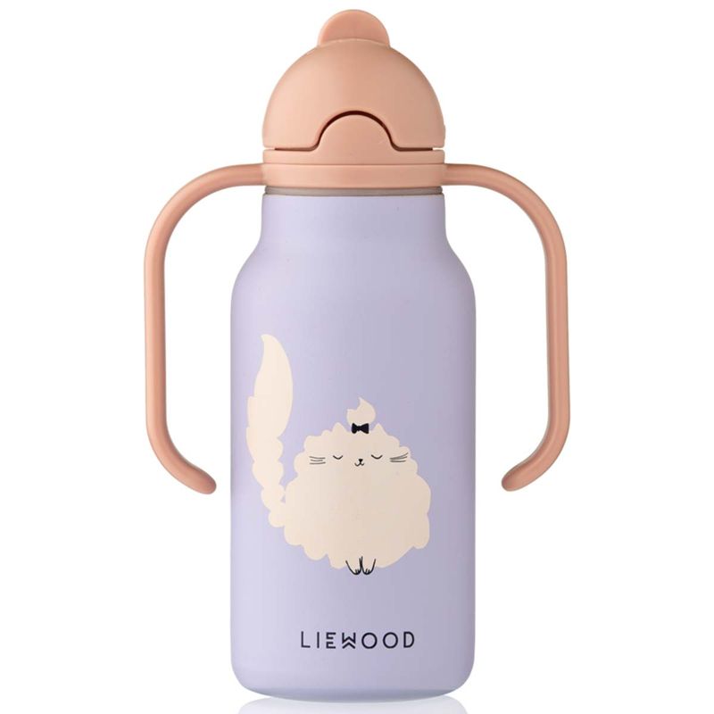 Liewood Kimmie vannflaske 250ml, Cat/Warm Lilac