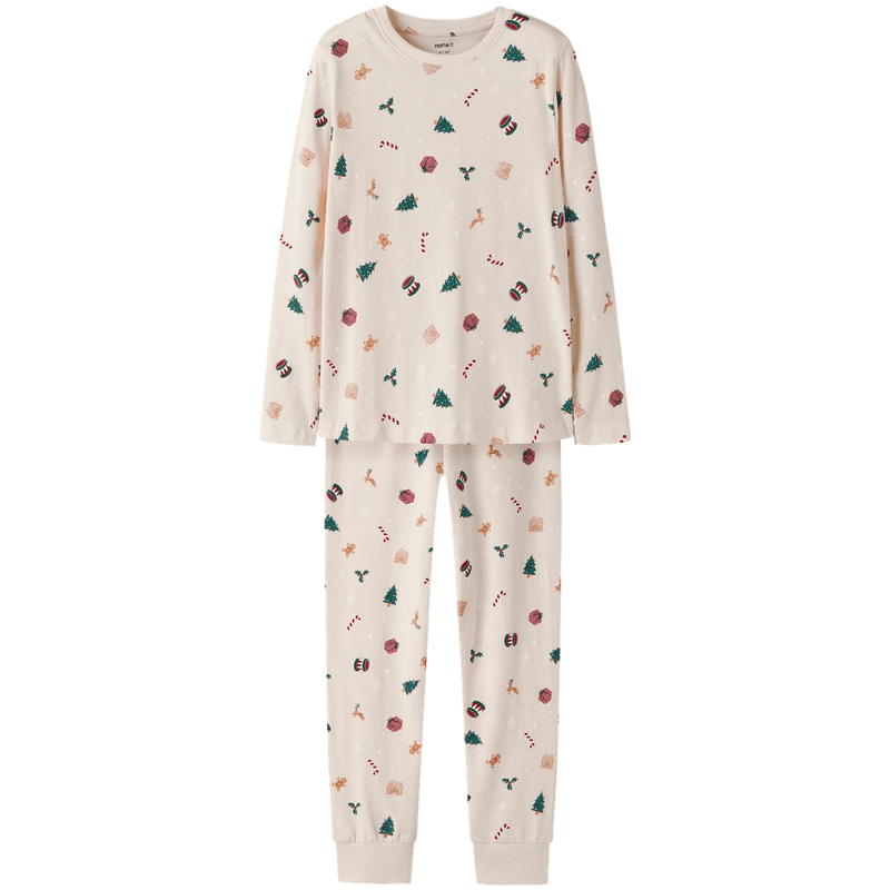 Name It Nknvismas pyjamas til barn, Whitecap Gray