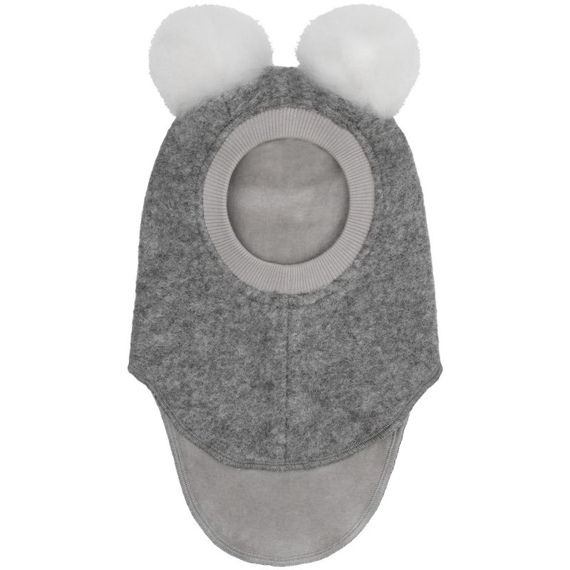 HUTTEliHUT balaclava i ull m/alpakkadusker, Medium Grey Mel.