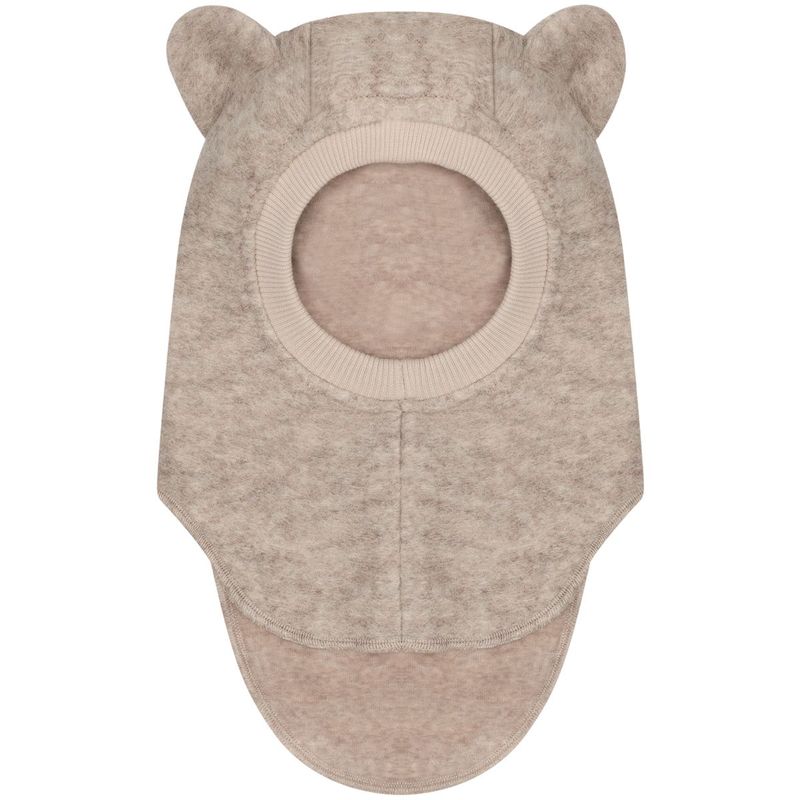 HUTTEliHUT balaclava i ull m/ører, Sand Melange