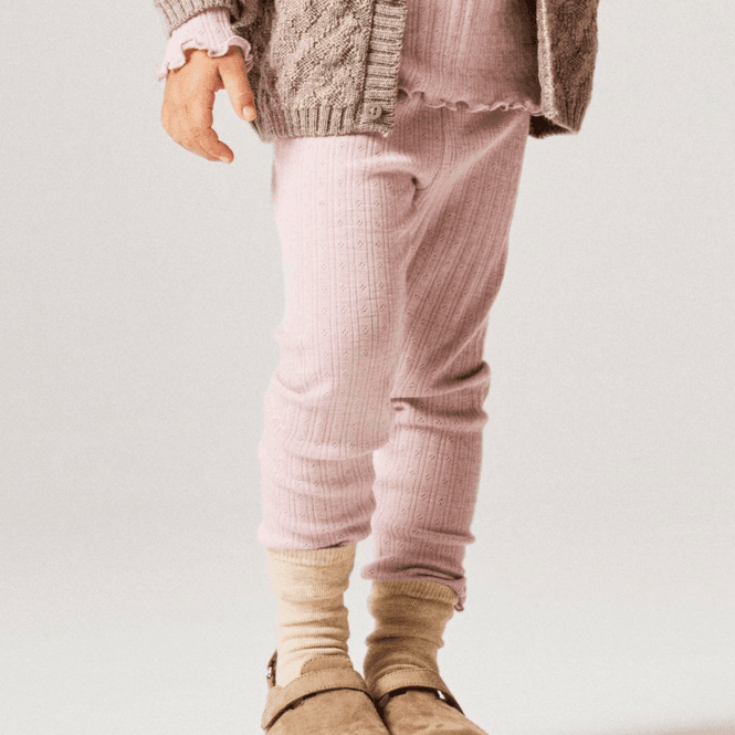 Hovedbilde Name It Nmfwossa leggings i ull/silke småbarn, ...
