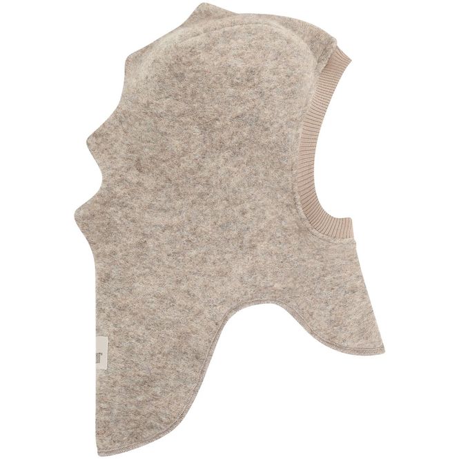 Hovedbilde HUTTEliHUT Dino balaclava i ull, Camel Melange