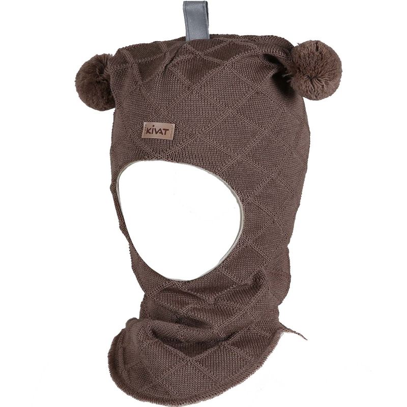Kivat Cable balaclava til barn og baby, Sjokoladebrun