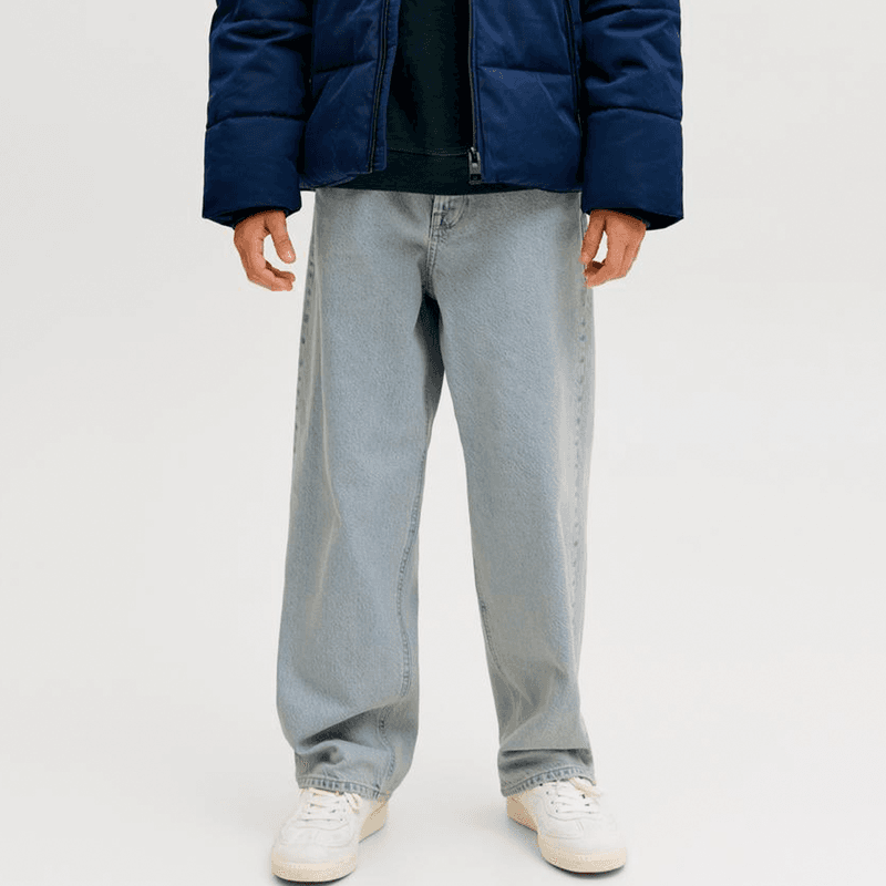 Jack & Jones Jr Jjialex baggy-fit jeans til barn, Blue Denim