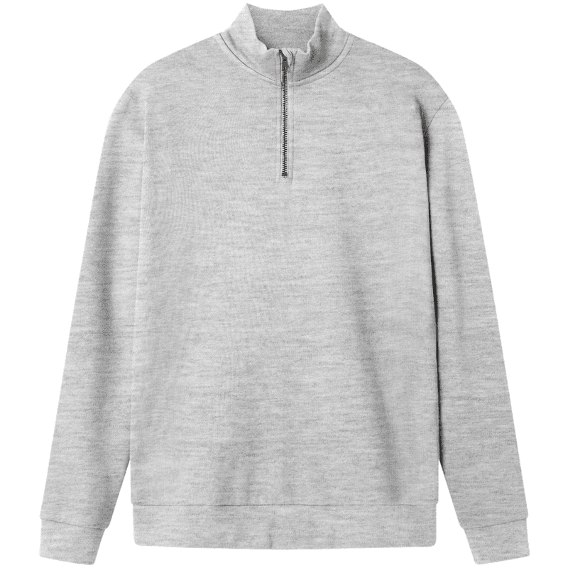 LMTD Nlnnizu half-zip genser til barn, Light Grey Melange