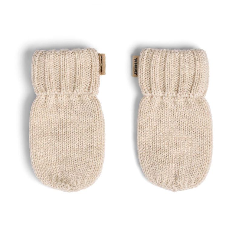 Wheat Lilloa ullvotter til baby, Offwhite Melange