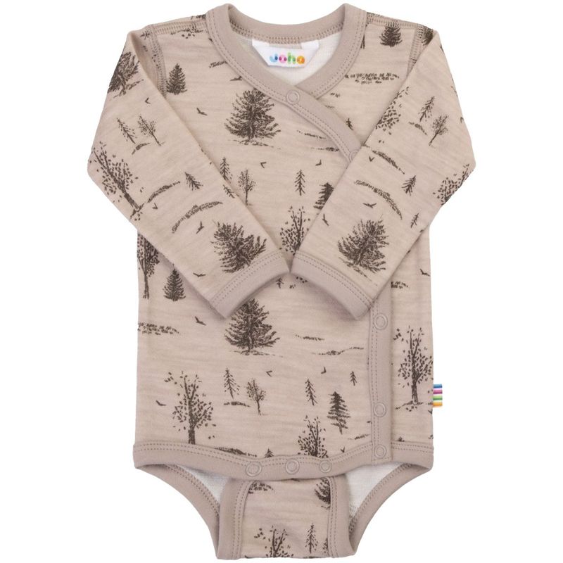 Joha omslagsbody i ull/bambus, Beige