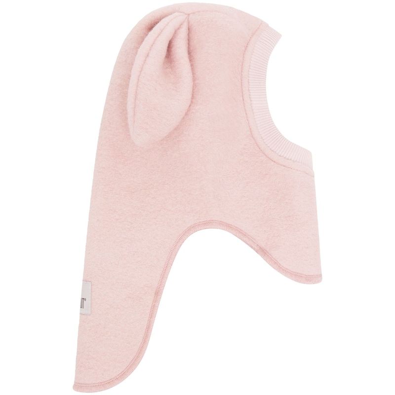 HUTTEliHUT balaclava i ull m/kaninører, Rose Smoke
