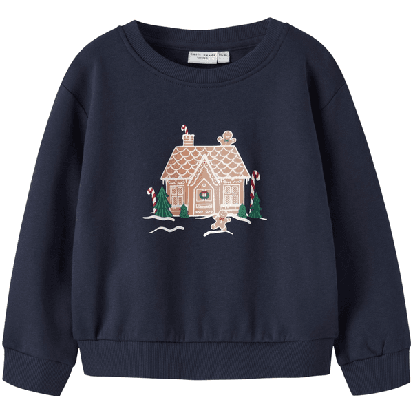 Hovedbilde Name It Nmfvismas sweatshirt til småbarn, Navy ...