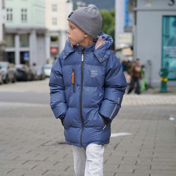 Hovedbilde Kattnakken Sludd bobleregnjakke til barn, ...